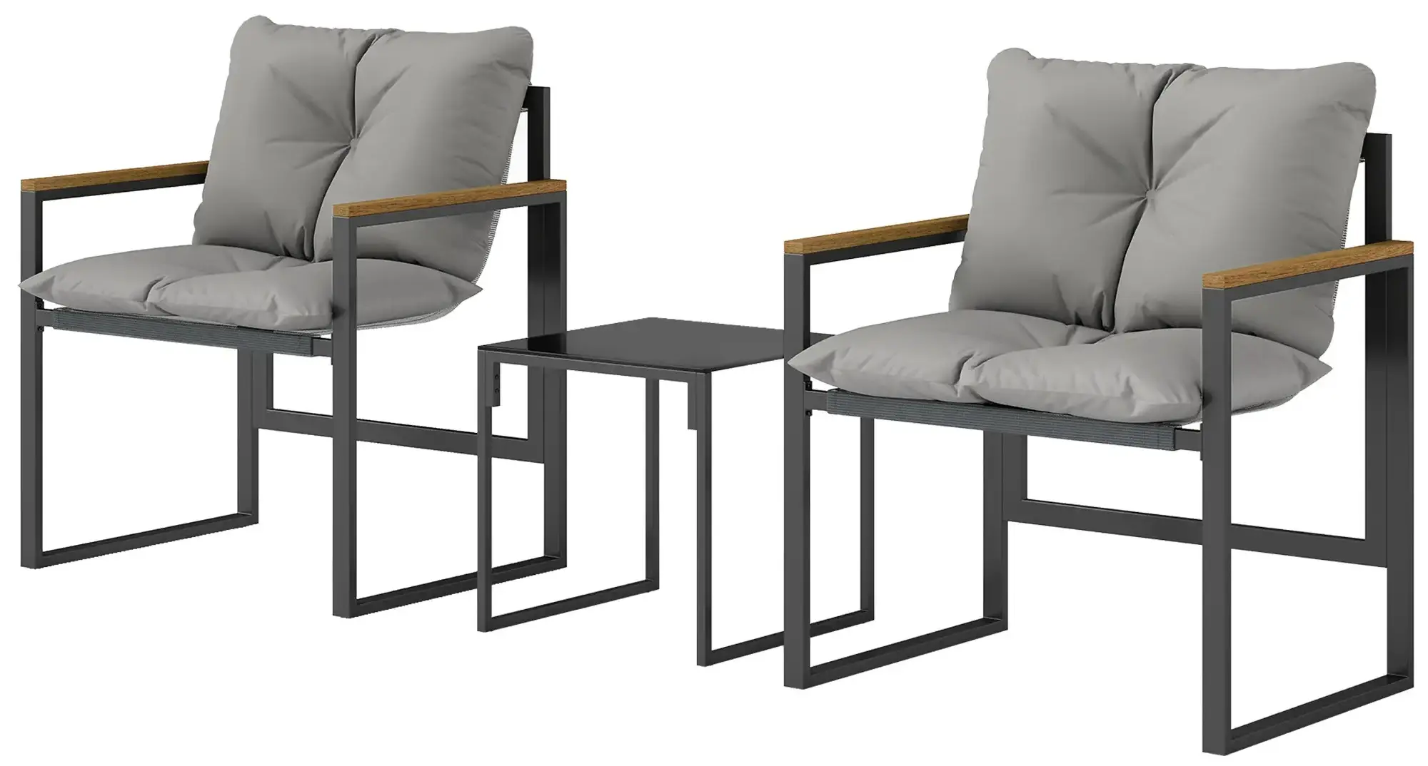 Set mobilier de gradina Outsunny 84G-988V00GY (Grey/Black) - 2