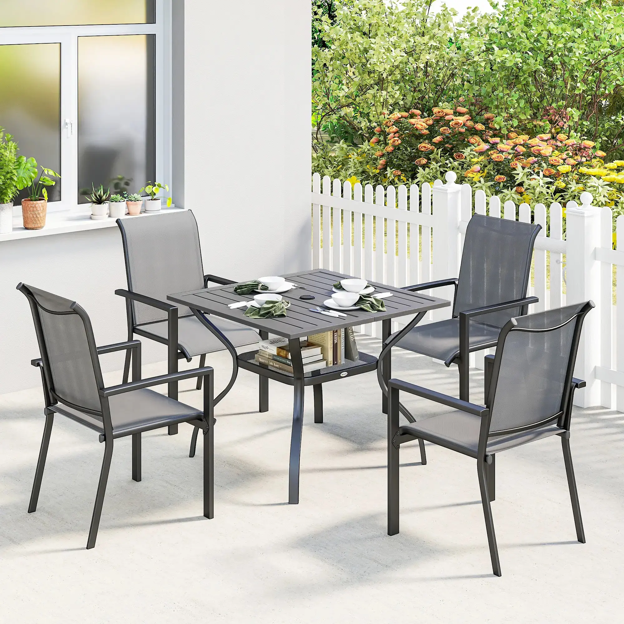 Set mobilier de gradina Outsunny 84K-010V00GY (Grey) - 5