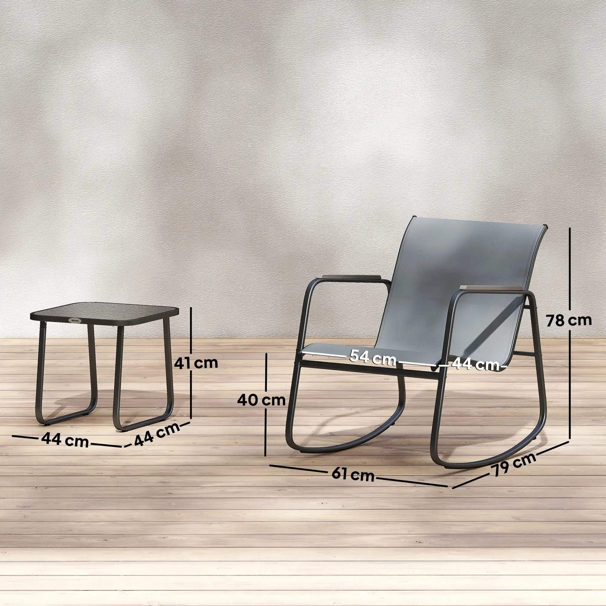 Set mobilier de gradina Outsunny 84K-011V00GY (Grey) - 4