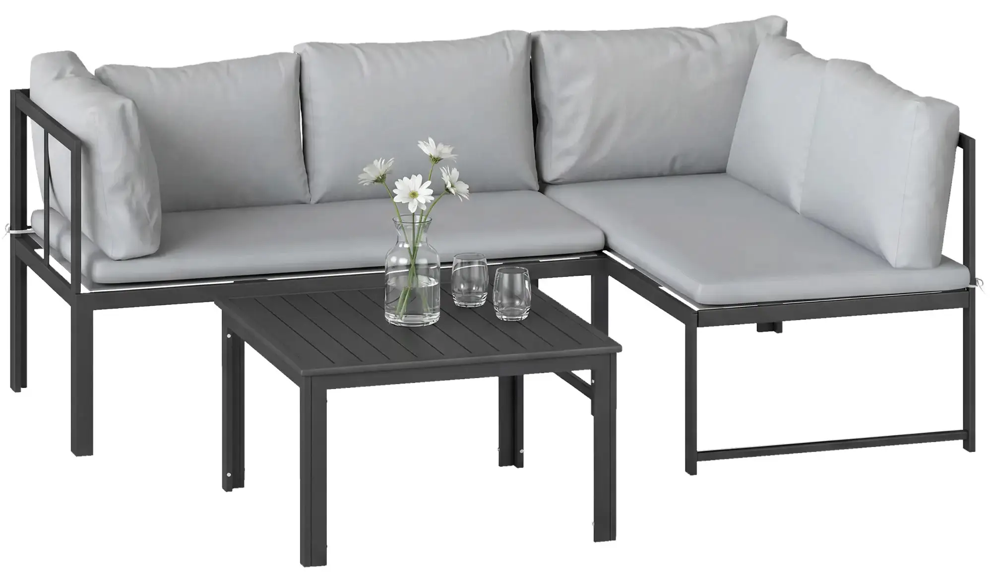 Set mobilier de gradina Outsunny 84K-015V00GY (Grey) - 2