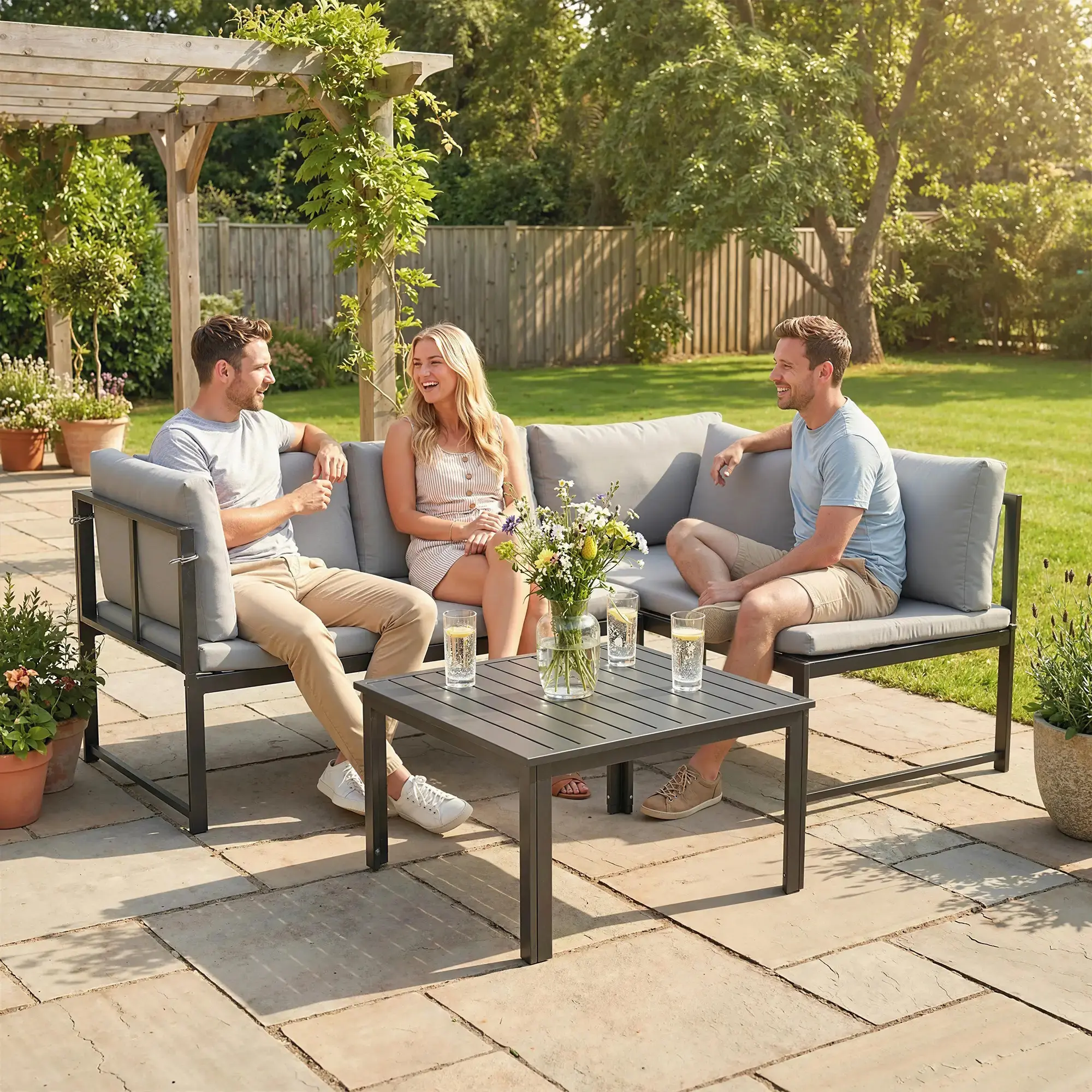 Set mobilier de gradina Outsunny 84K-015V00GY (Grey) - 5