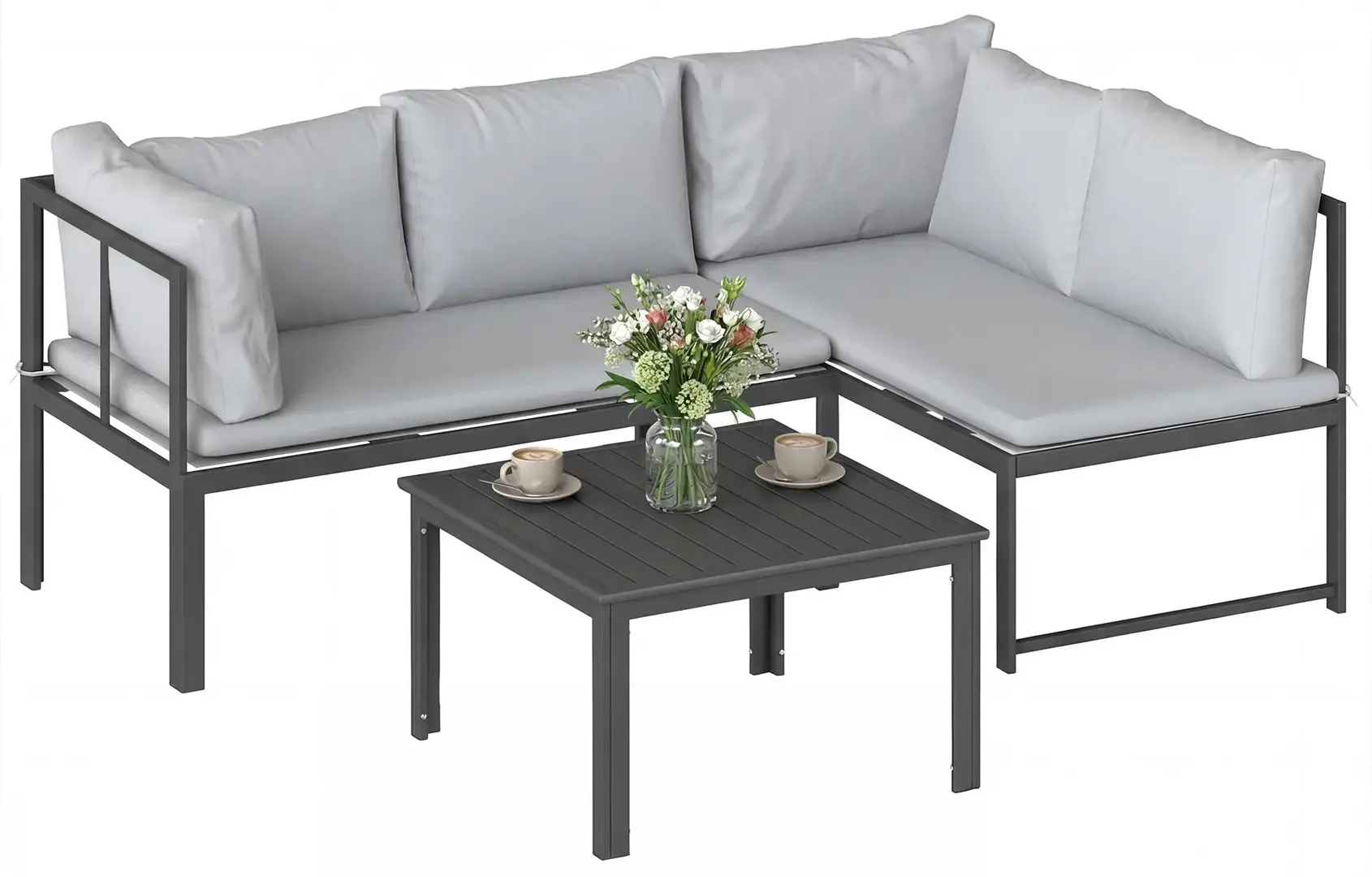 Set mobilier de gradina Outsunny 84K-015V00GY (Grey)