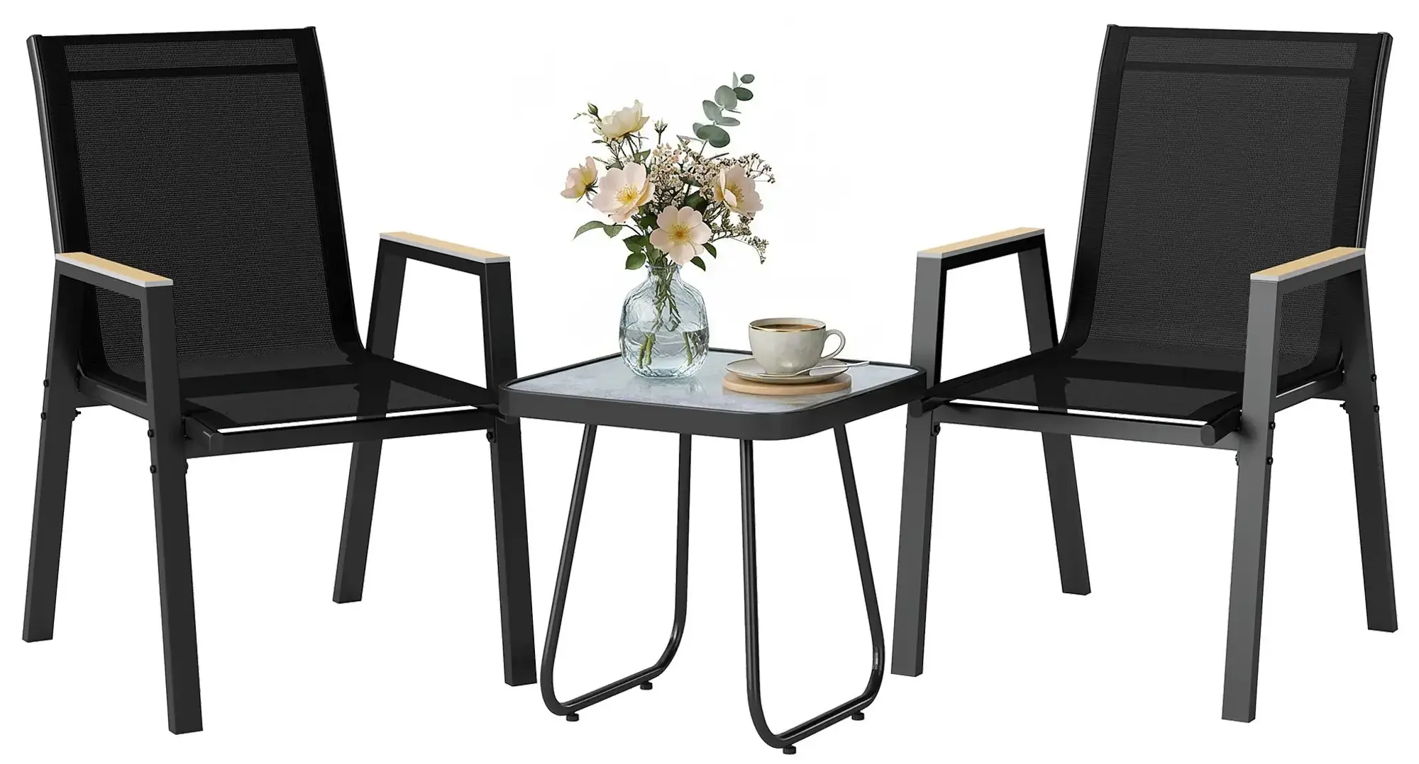 Комплект садовой мебели Outsunny 84K-032V00BK (Black) - 2