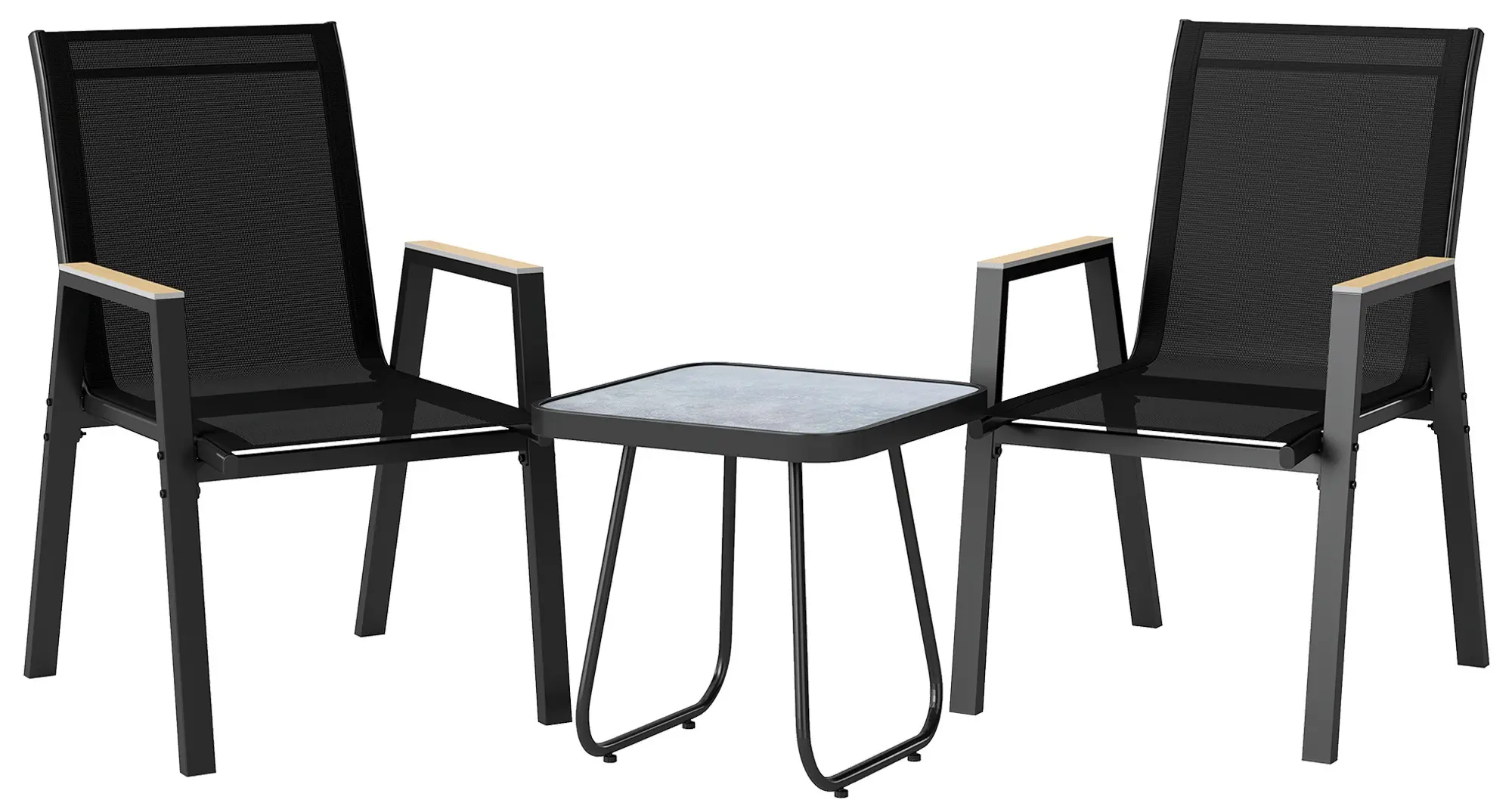 Комплект садовой мебели Outsunny 84K-032V00BK (Black) - 4