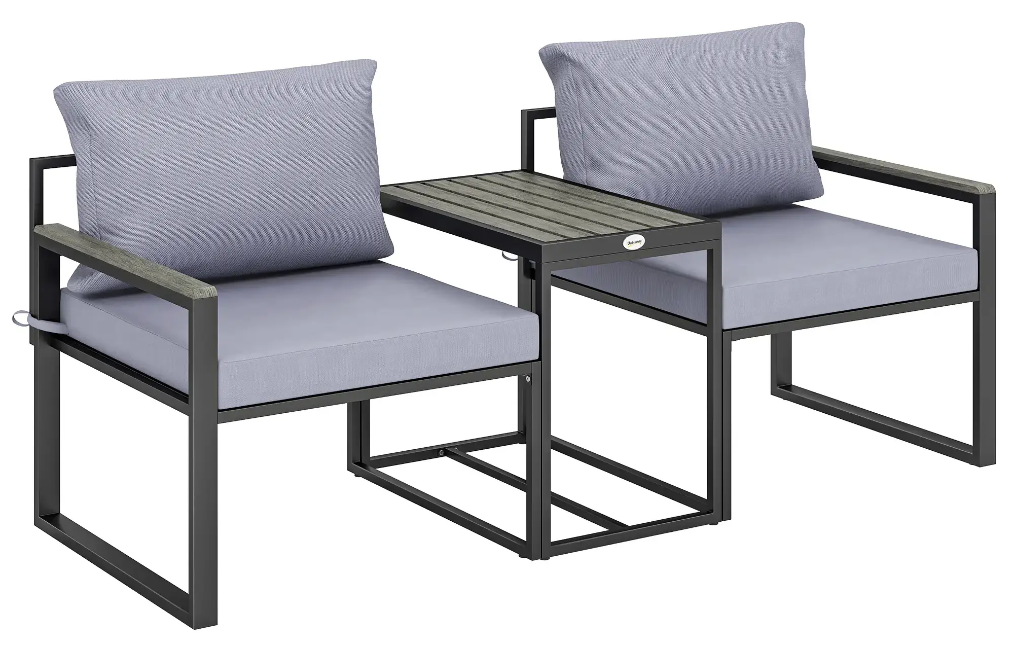 Set mobilier de gradina Outsunny 84K-049V00GY (Grey/Black) - 2