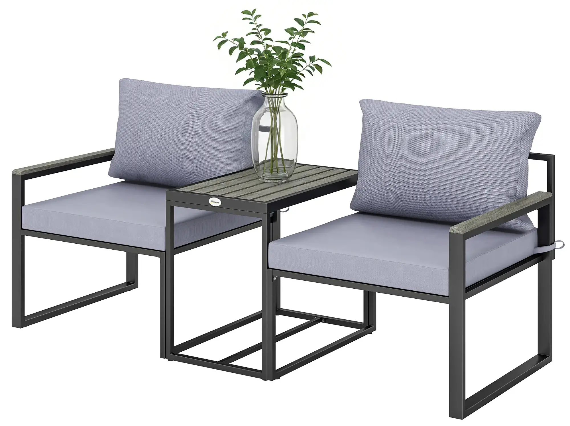Set mobilier de gradina Outsunny 84K-049V00GY (Grey/Black) - 3