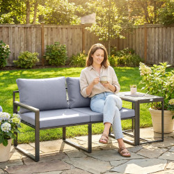 Set mobilier de gradina Outsunny 84K-049V00GY (Grey/Black) Thumb