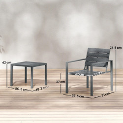 Set mobilier de gradina Outsunny 84K-153V00CG (Dark Grey) Thumb