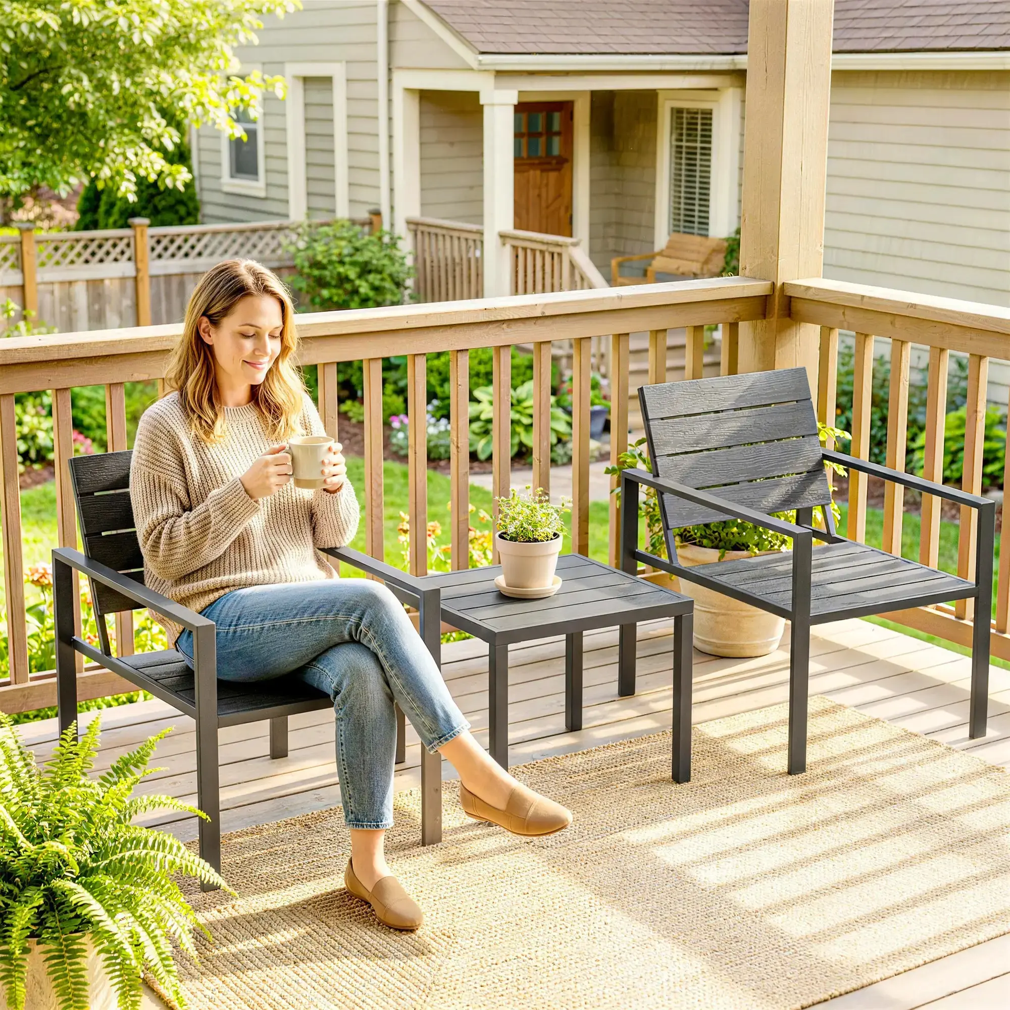 Set mobilier de gradina Outsunny 84K-153V00CG (Dark Grey) - 5