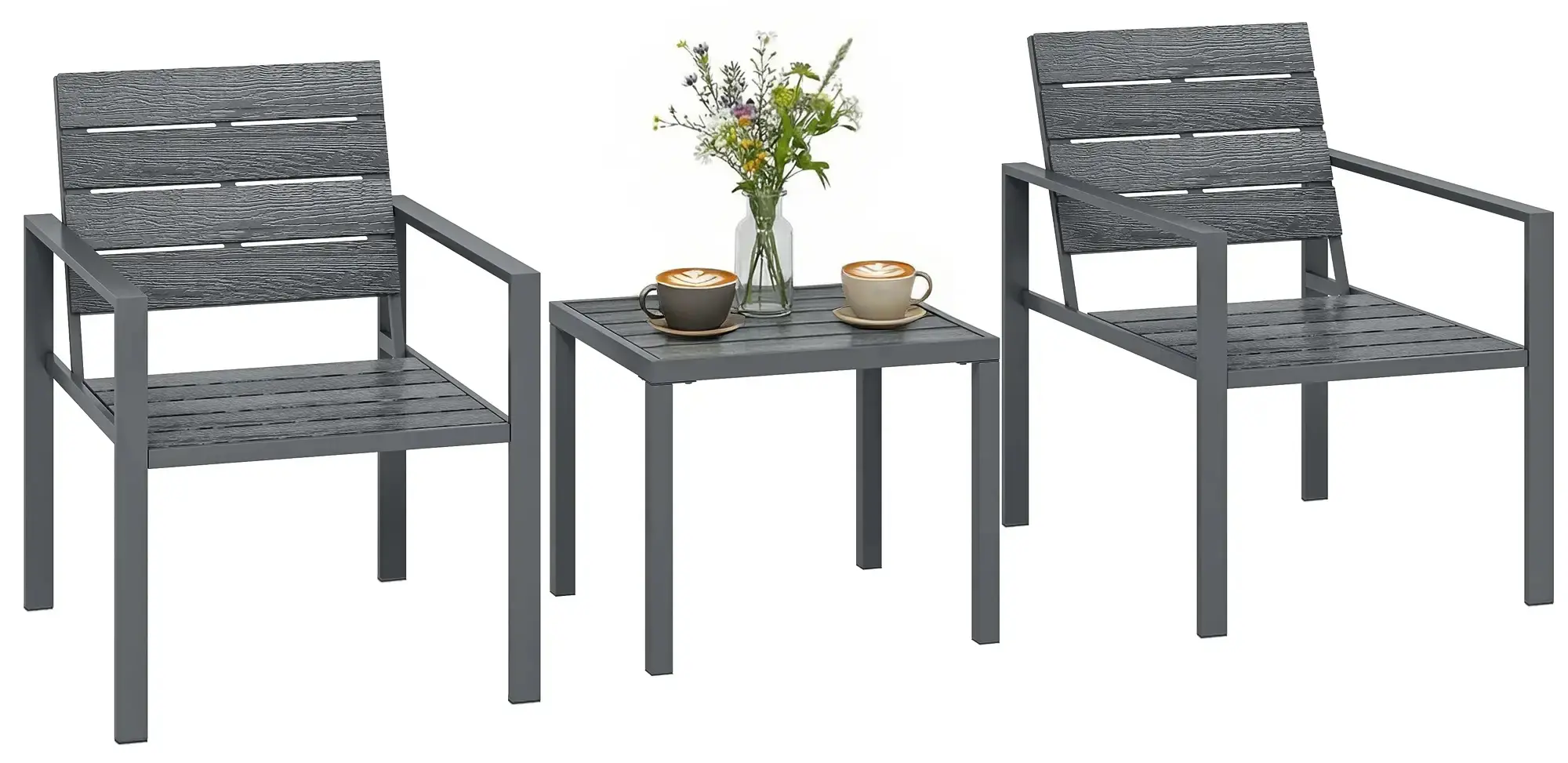 Set mobilier de gradina Outsunny 84K-153V00CG (Dark Grey)