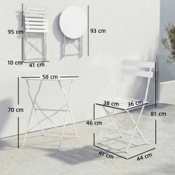 Комплект садовой мебели Outsunny 84K-156V00WT (White) Thumb