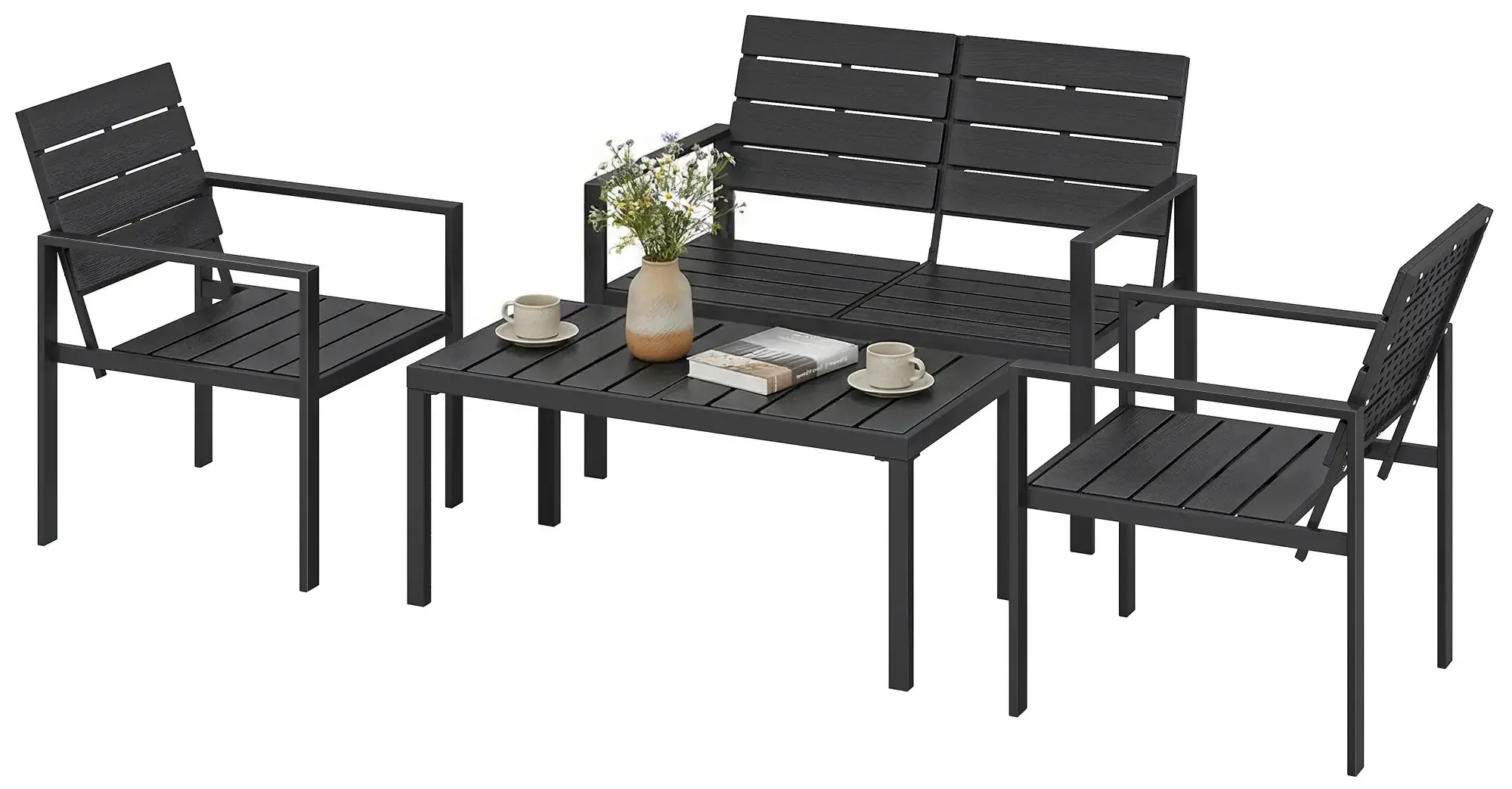 Set mobilier de gradina Outsunny 84K-161V00BK (Black) - 2