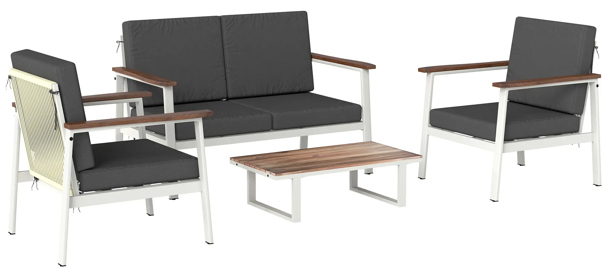 Set mobilier de gradina Outsunny 84K-237V00GY (Grey) - 2