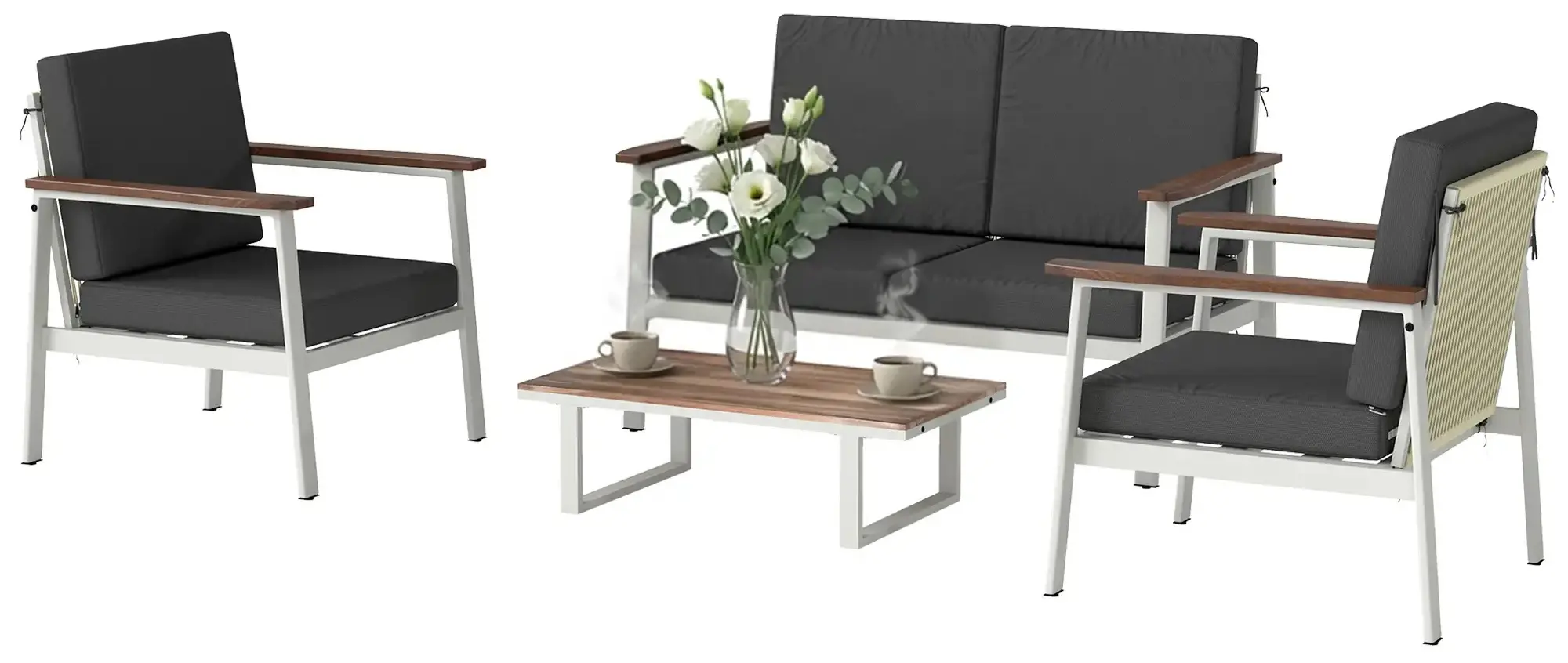 Set mobilier de gradina Outsunny 84K-237V00GY (Grey) - 3