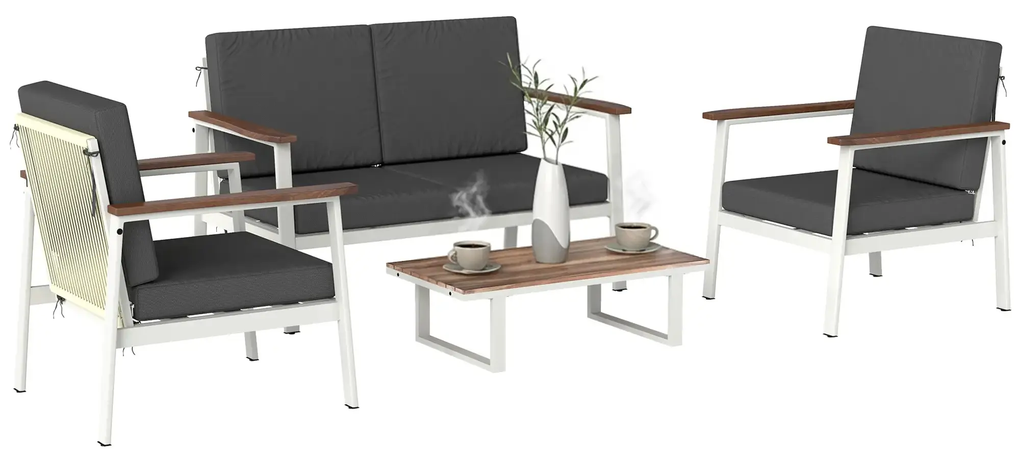 Set mobilier de gradina Outsunny 84K-237V00GY (Grey) - 4