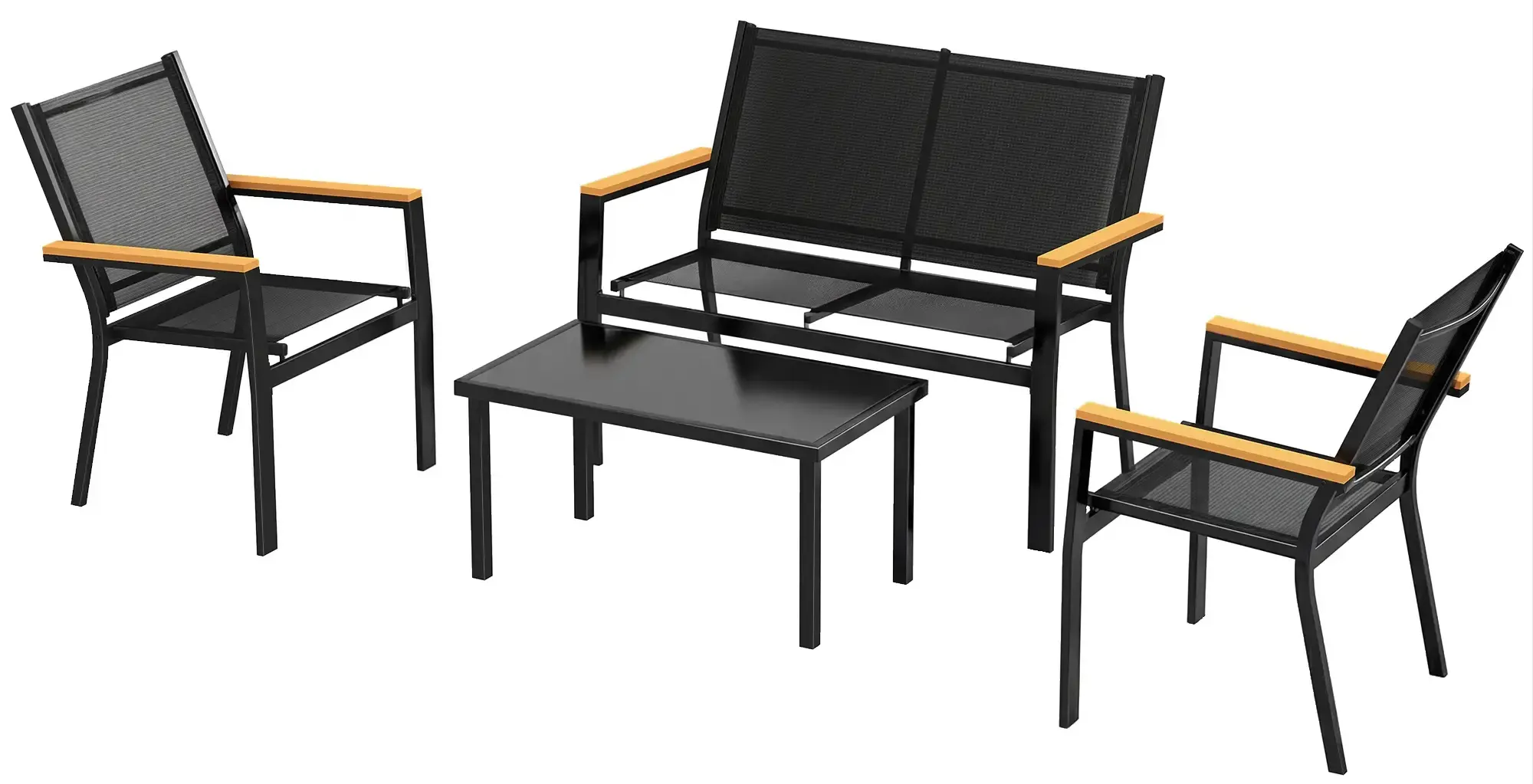 Set mobilier de gradina Outsunny 84K-245V00BK (Black) - 2