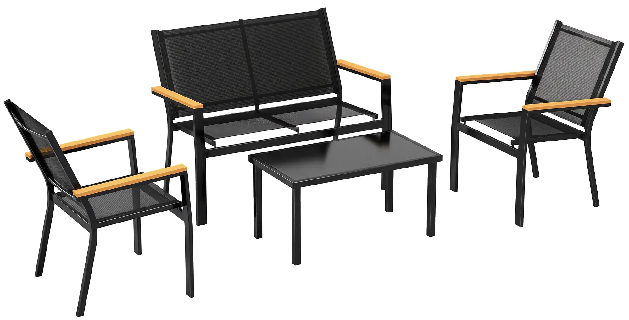 Set mobilier de gradina Outsunny 84K-245V00BK (Black) - 3