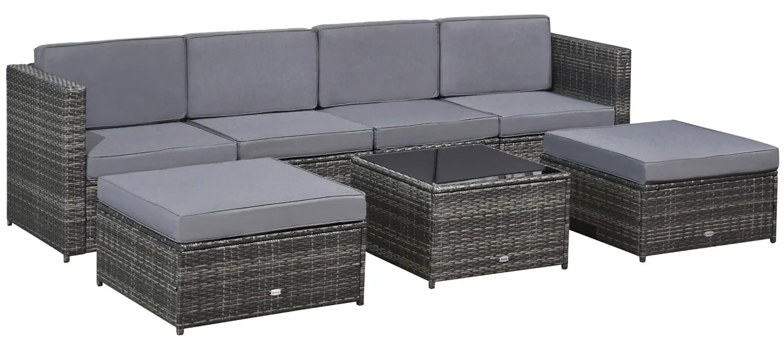 Комплект садовой мебели Outsunny 860-002V01 (Grey) - 3