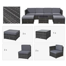 Комплект садовой мебели Outsunny 860-002V01 (Grey) Thumb