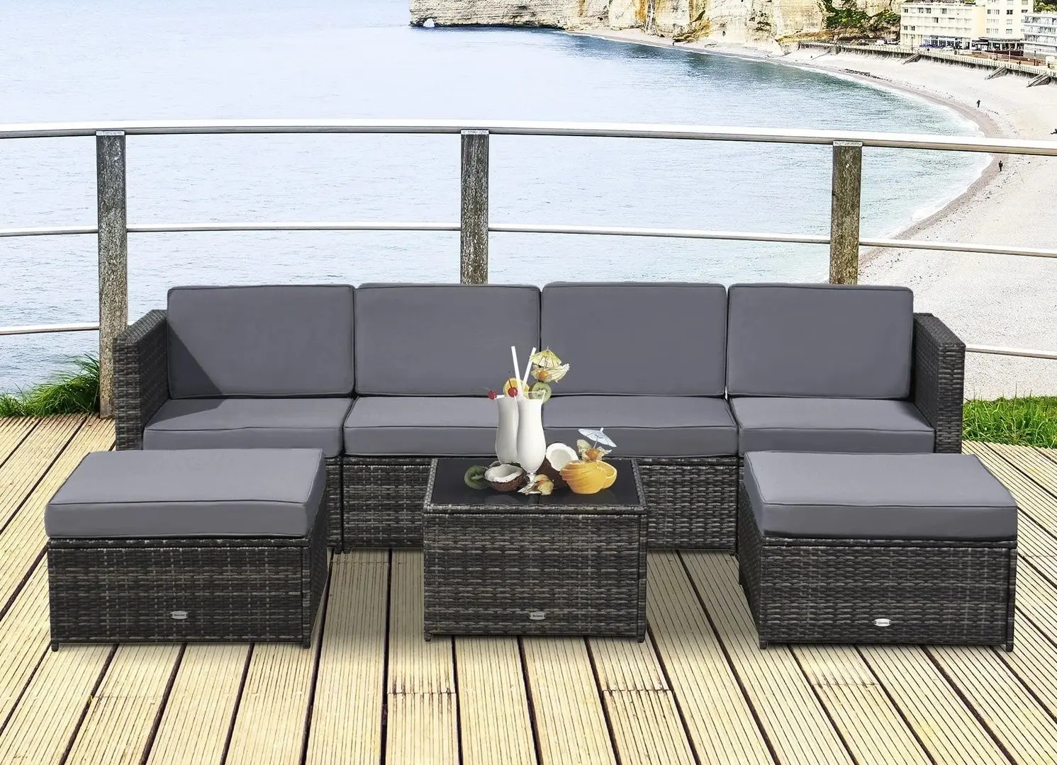 Комплект садовой мебели Outsunny 860-002V01 (Grey)