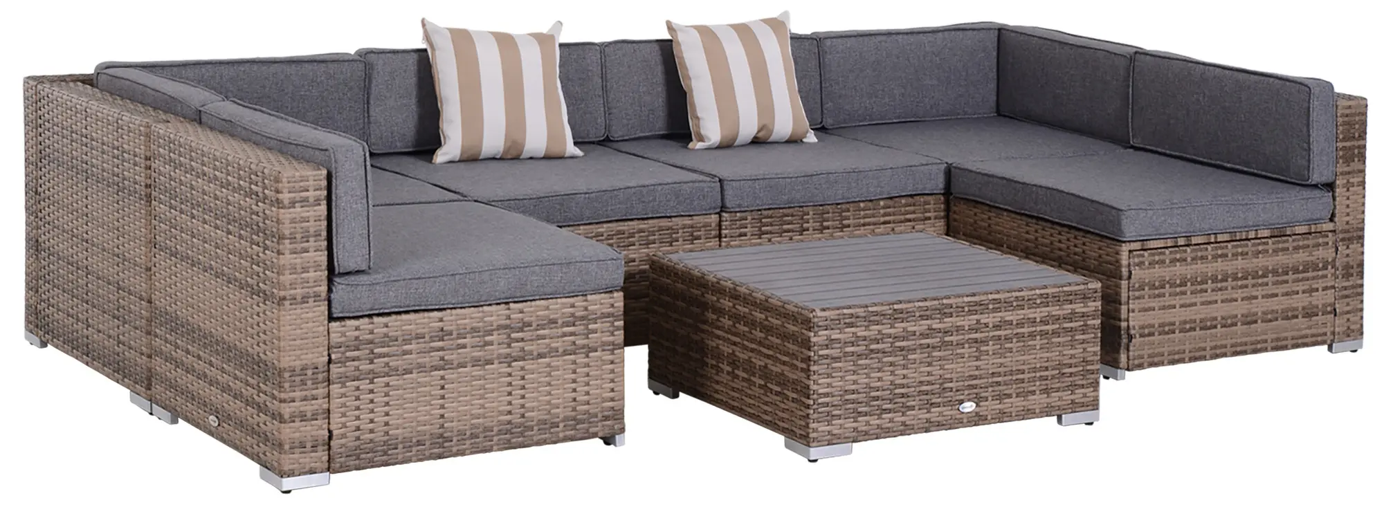 Set mobilier de gradina Outsunny 860-020V03 (Brown/Grey)