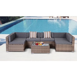 Set mobilier de gradina Outsunny 860-020V03 (Brown/Grey)