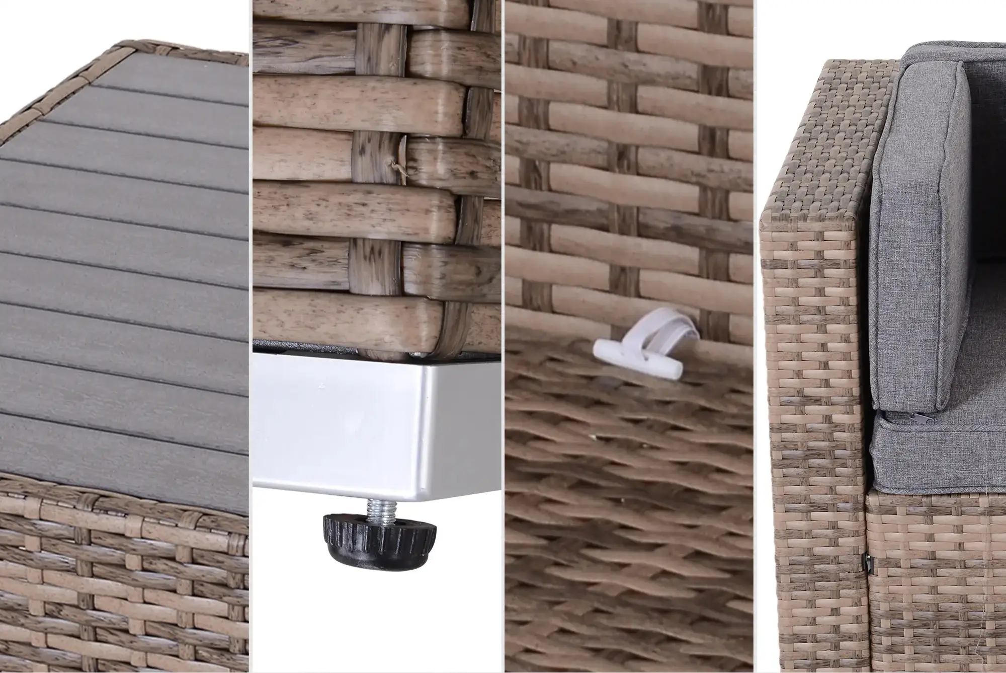 Set mobilier de gradina Outsunny 860-020V03 (Brown/Grey)