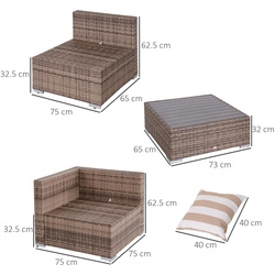 Set mobilier de gradina Outsunny 860-020V03 (Brown/Grey) Thumb
