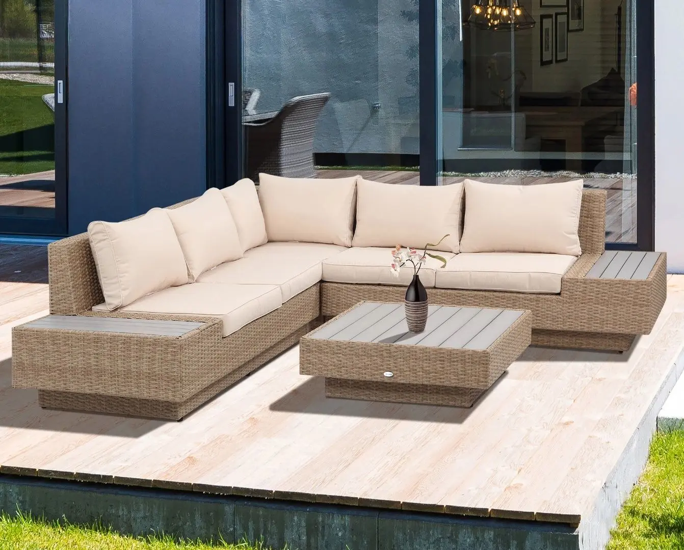 Set mobilier de gradina Outsunny 860-075V01 (Light Brown)