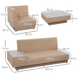 Set mobilier de gradina Outsunny 860-075V01 (Light Brown) Thumb