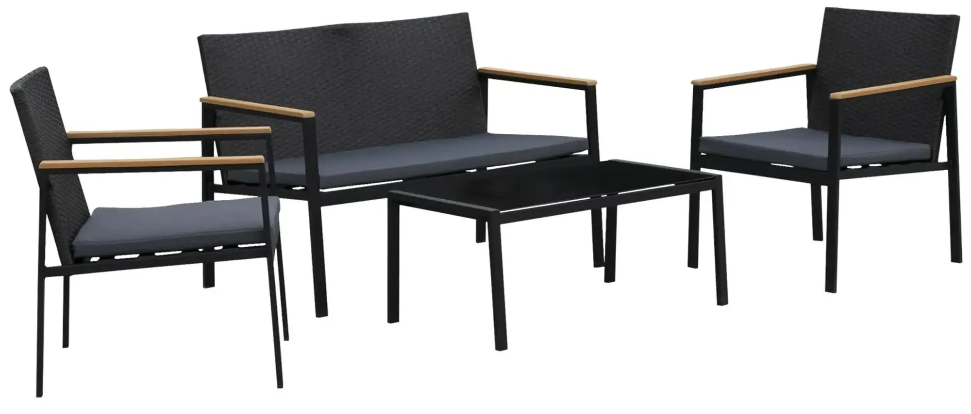 Set mobilier de gradina Outsunny 860-092 (Black/Grey)
