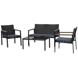 Set mobilier de gradina Outsunny 860-092 (Black/Grey) Thumb