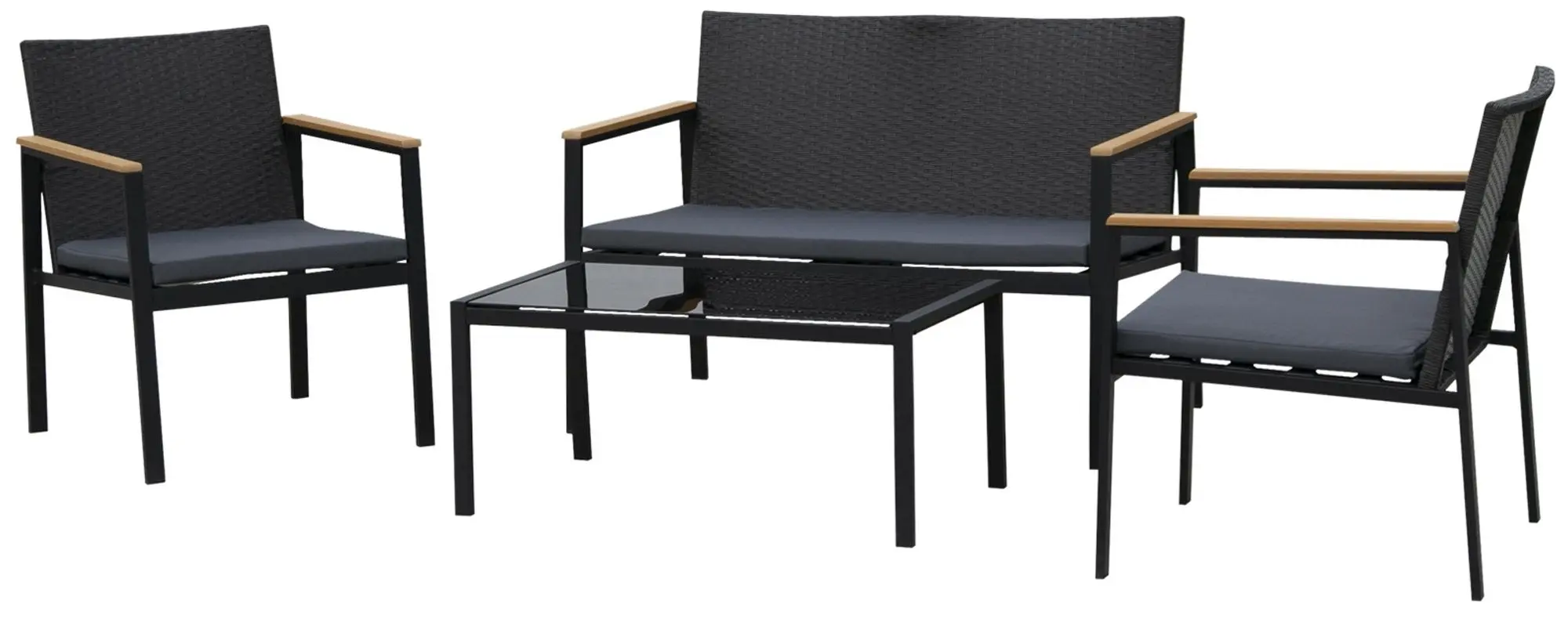 Set mobilier de gradina Outsunny 860-092 (Black/Grey)