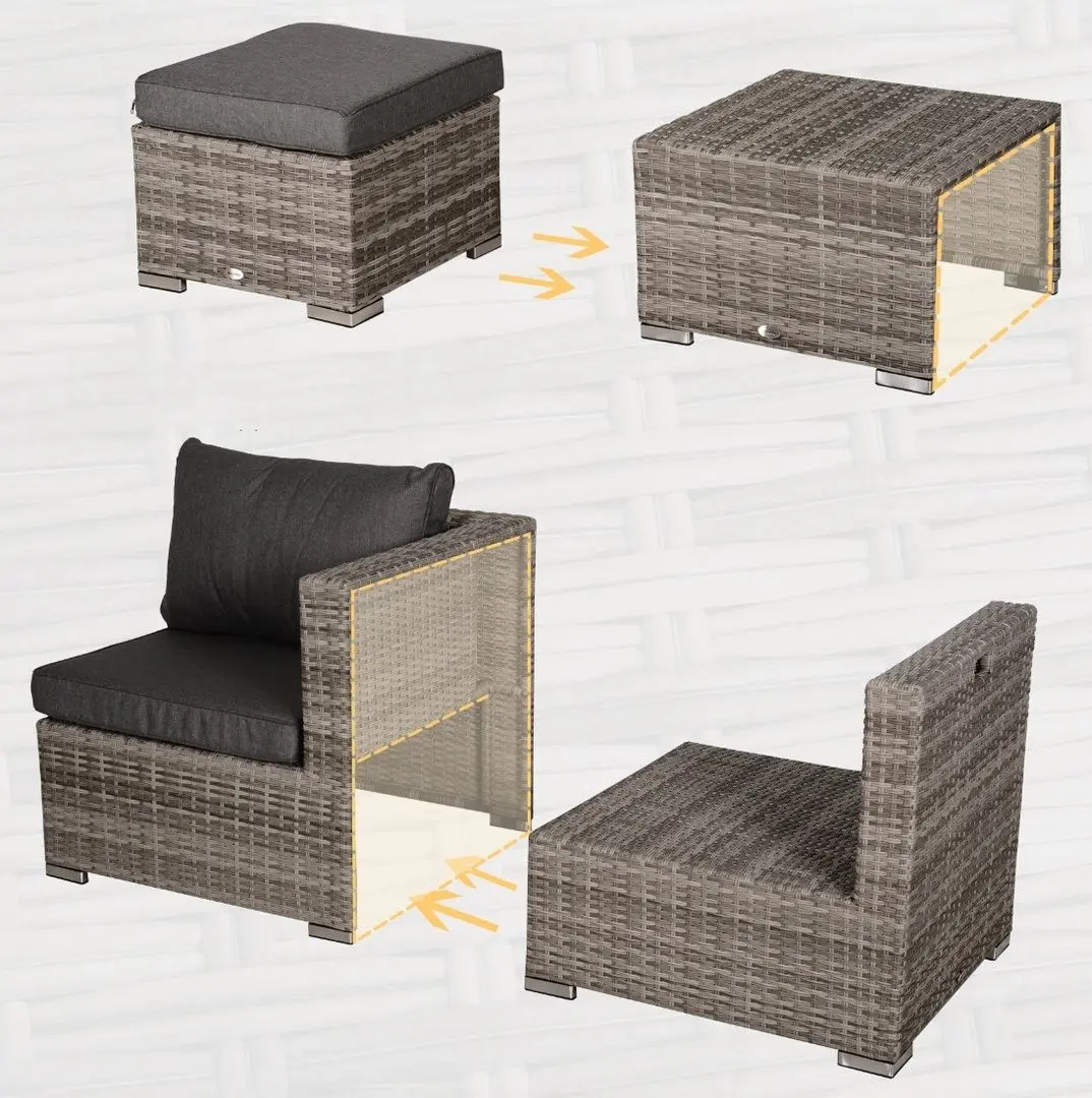 Set mobilier de gradina Outsunny 860-099 (Grey)