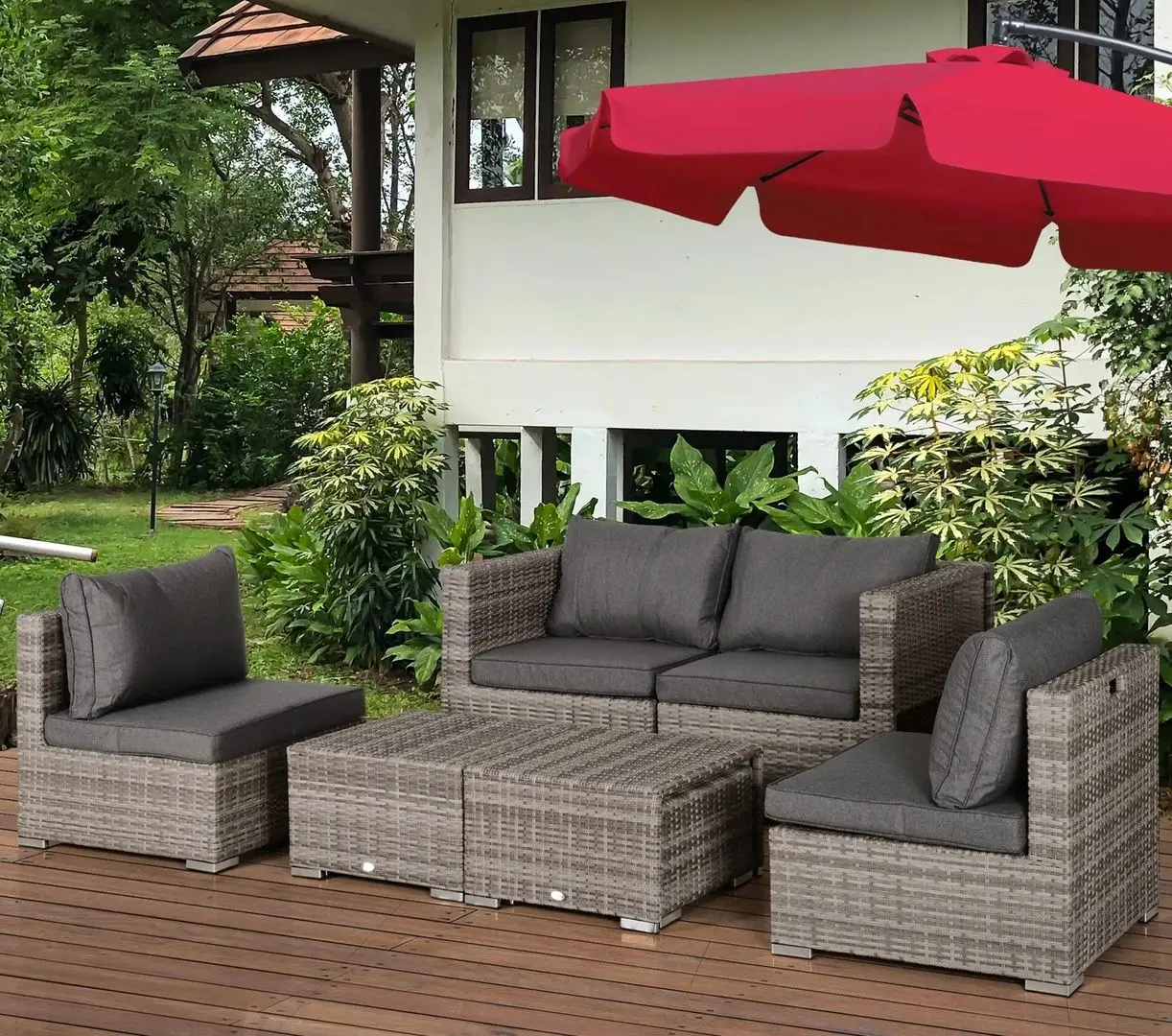 Set mobilier de gradina Outsunny 860-099 (Grey)
