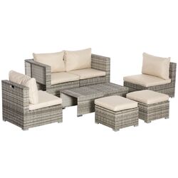 Set mobilier de gradina Outsunny 860-099BG (Beige/Grey) Thumb