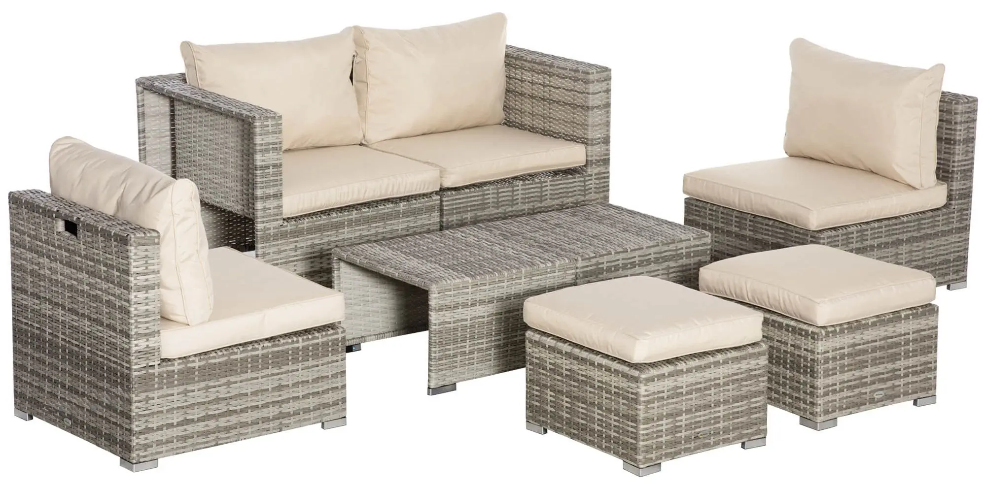Set mobilier de gradina Outsunny 860-099BG (Beige/Grey)