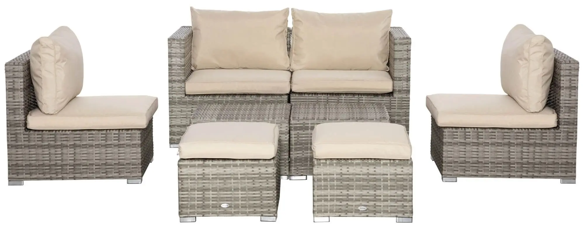 Set mobilier de gradina Outsunny 860-099BG (Beige/Grey)