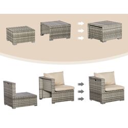 Set mobilier de gradina Outsunny 860-099BG (Beige/Grey) Thumb