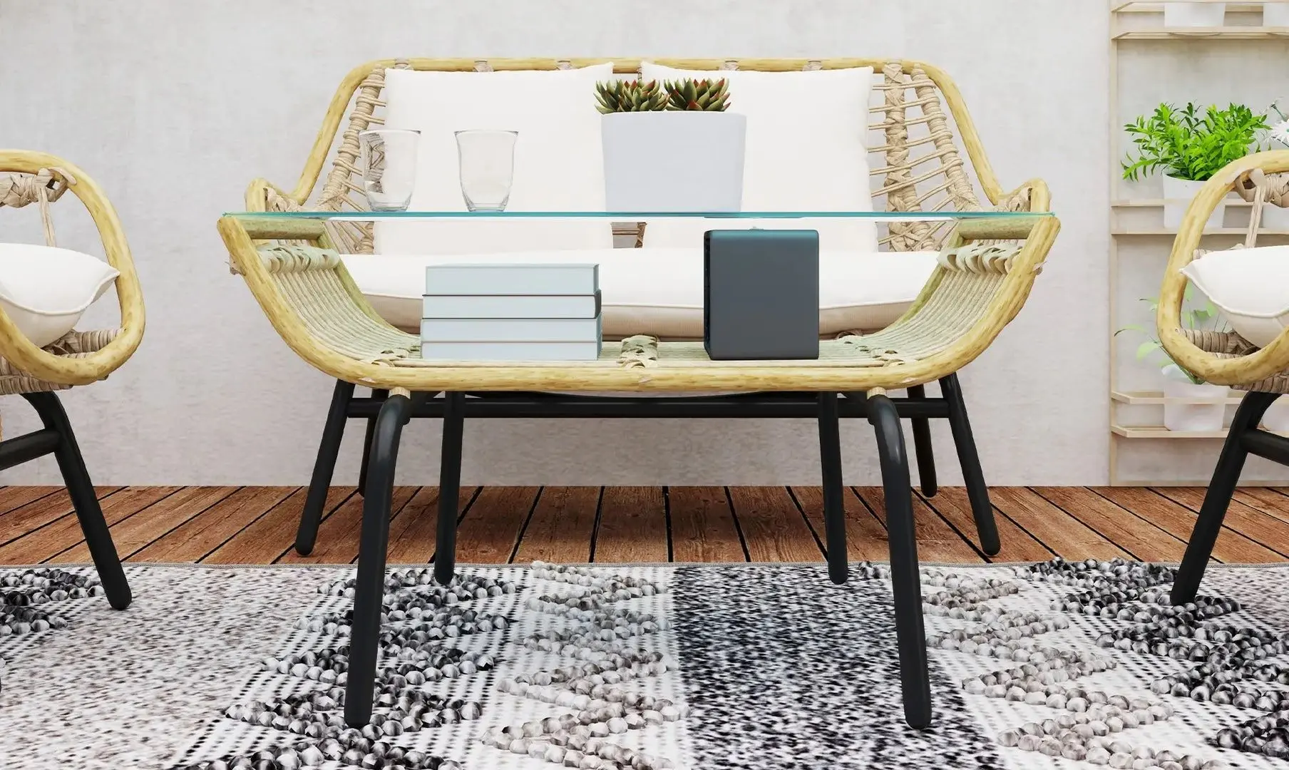 Set mobilier de gradina Outsunny 860-112 (Beige)