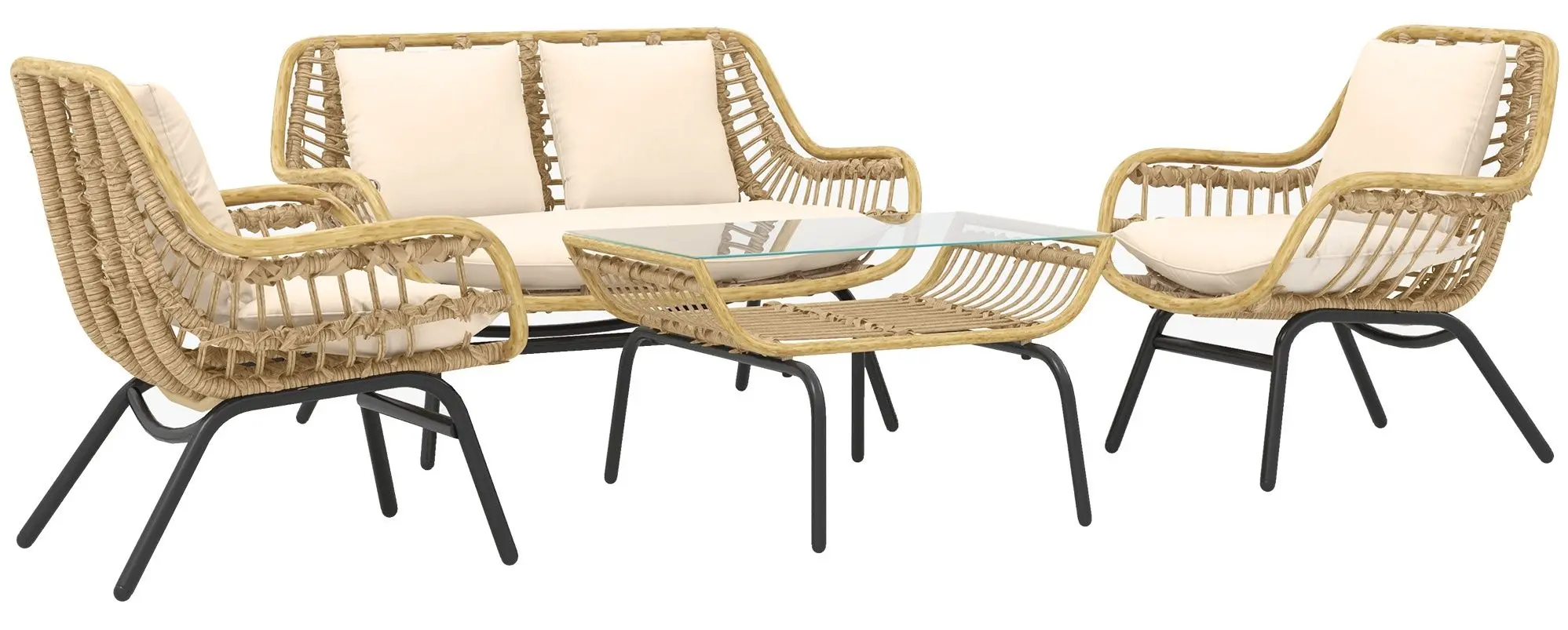 Set mobilier de gradina Outsunny 860-112 (Beige)