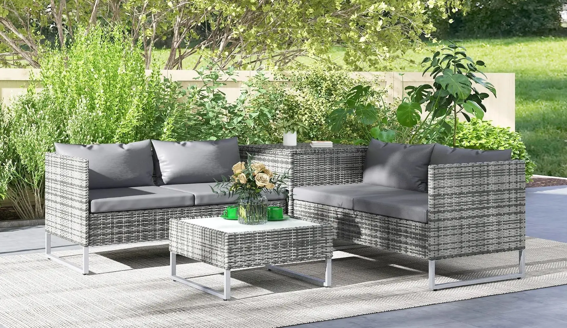 Set mobilier de gradina Outsunny 860-114V01 (Grey)