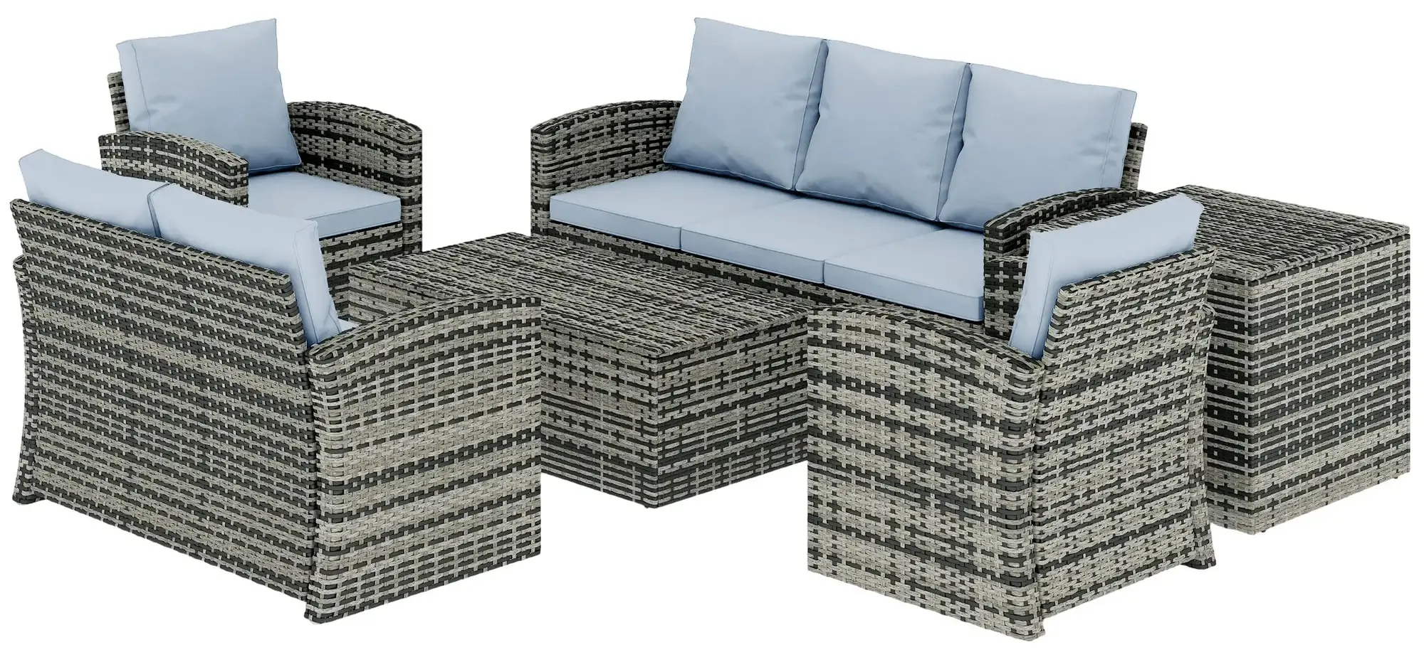 Комплект садовой мебели Outsunny 860-120V72GG (Grey) - 2