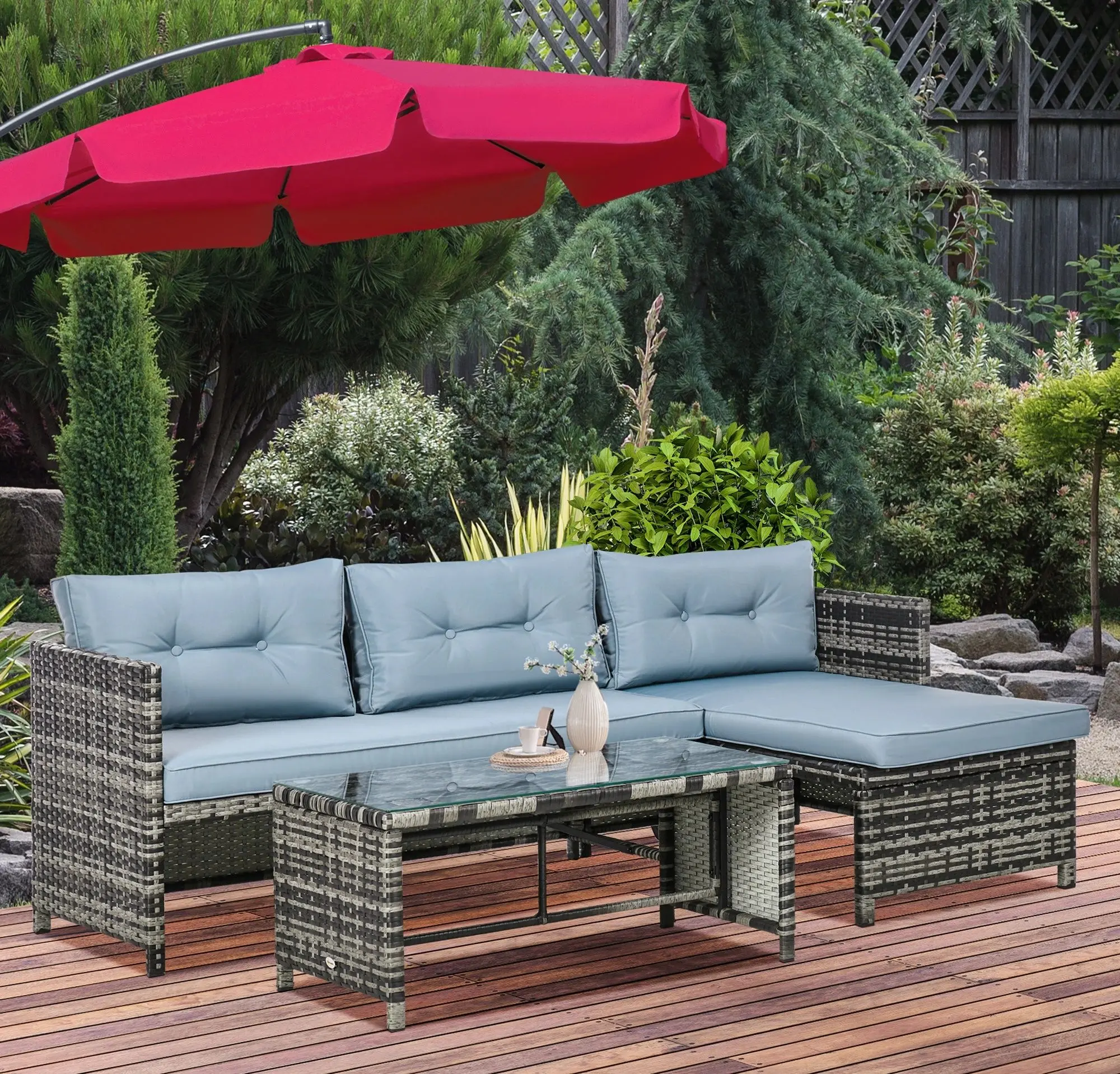 Комплект садовой мебели Outsunny 860-121V00GY (Grey)