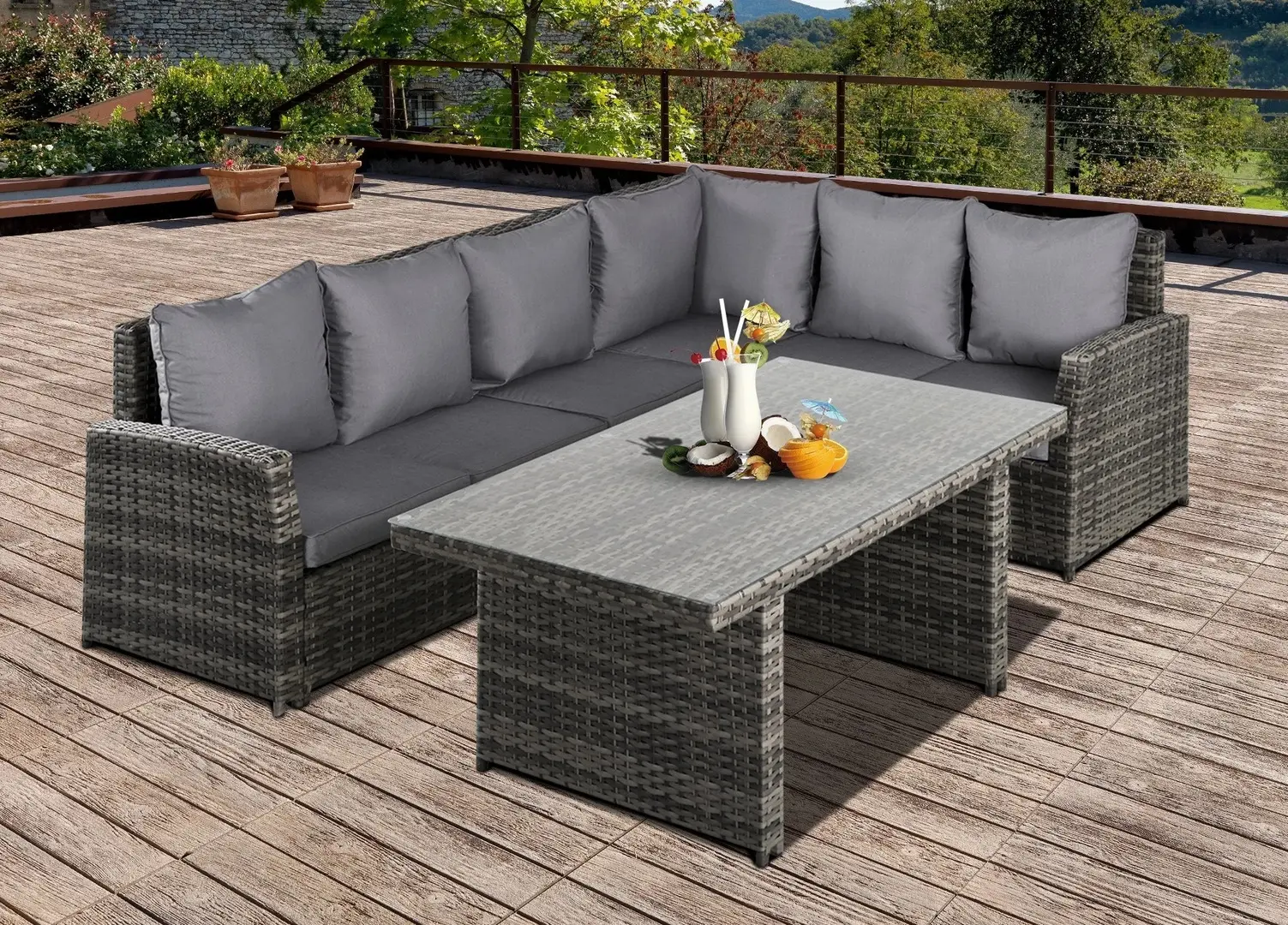 Комплект садовой мебели Outsunny 860-123 (Grey)