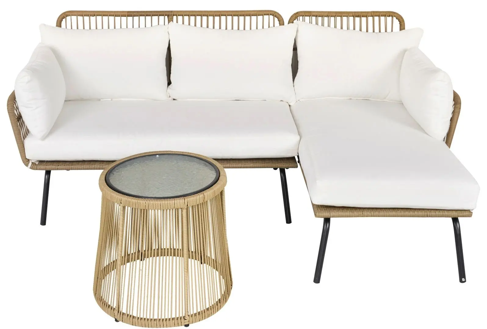 Комплект садовой мебели Outsunny 860-134 (Brown/Cream White) - 2