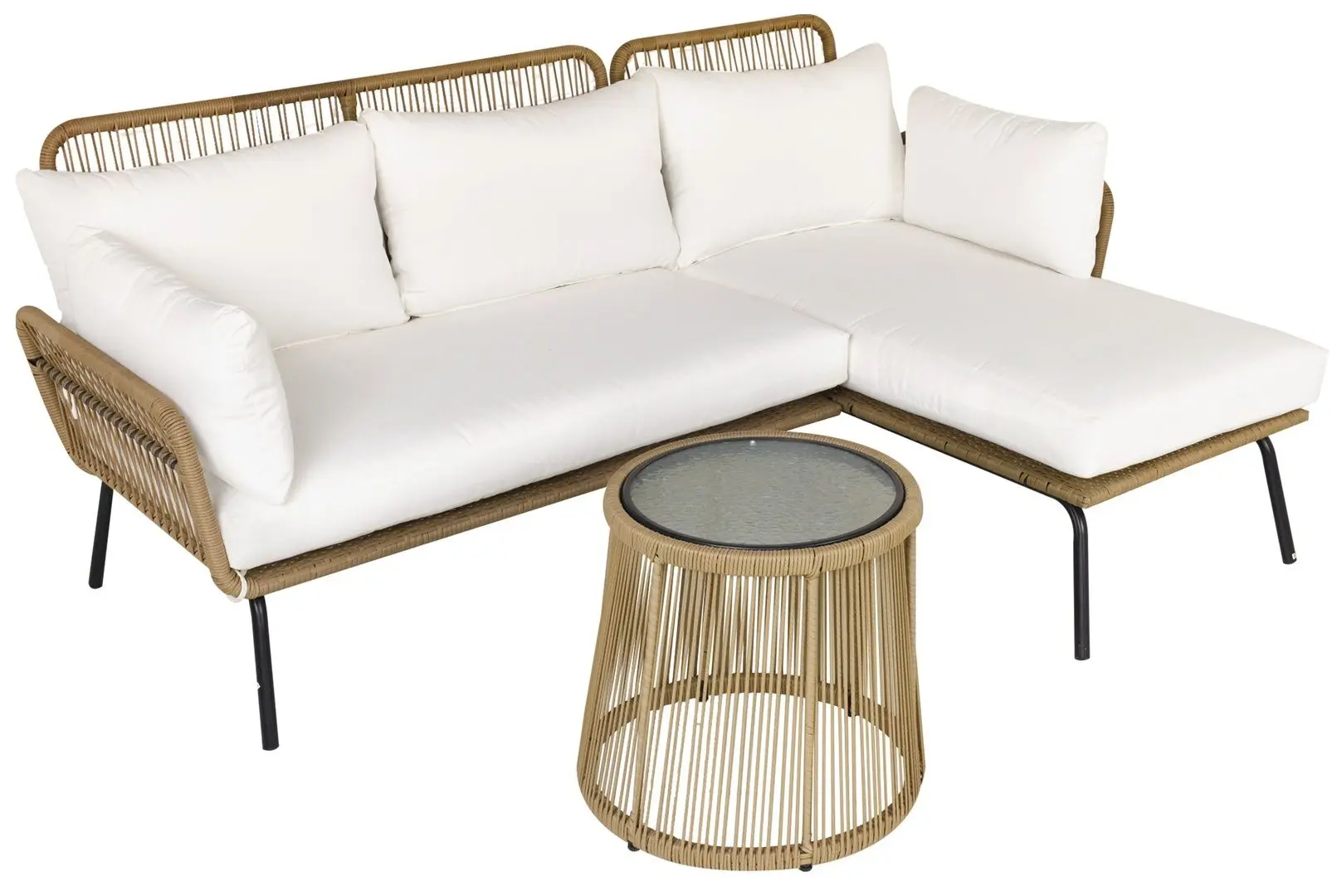 Комплект садовой мебели Outsunny 860-134 (Brown/Cream White) - 3