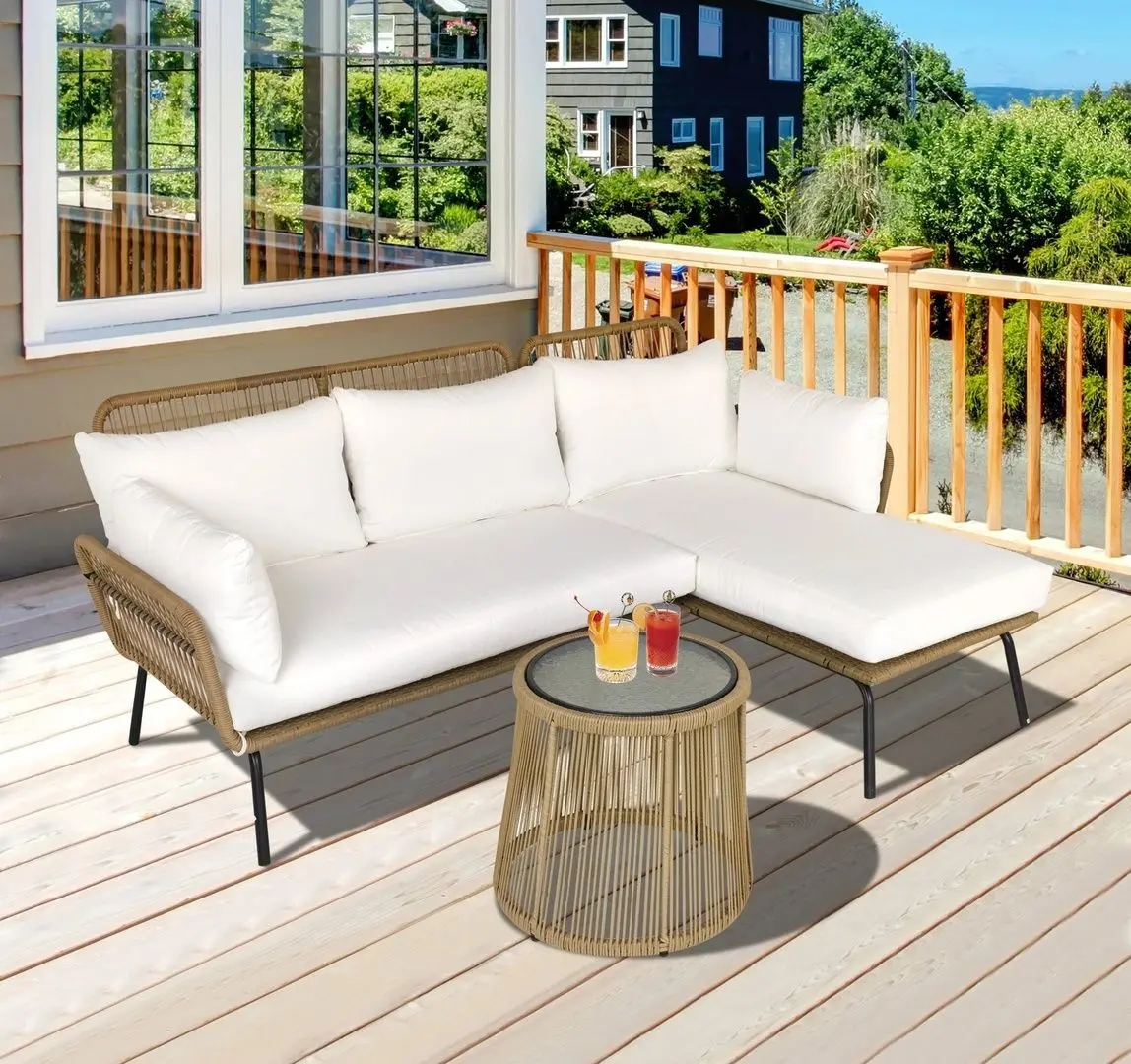 Комплект садовой мебели Outsunny 860-134 (Brown/Cream White)