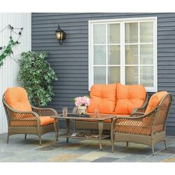 Комплект садовой мебели Outsunny 860-149 (Khaki/Orange)