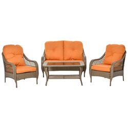 Комплект садовой мебели Outsunny 860-149 (Khaki/Orange) Thumb